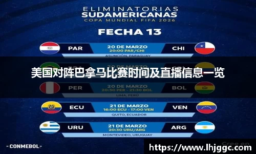 美国对阵巴拿马比赛时间及直播信息一览